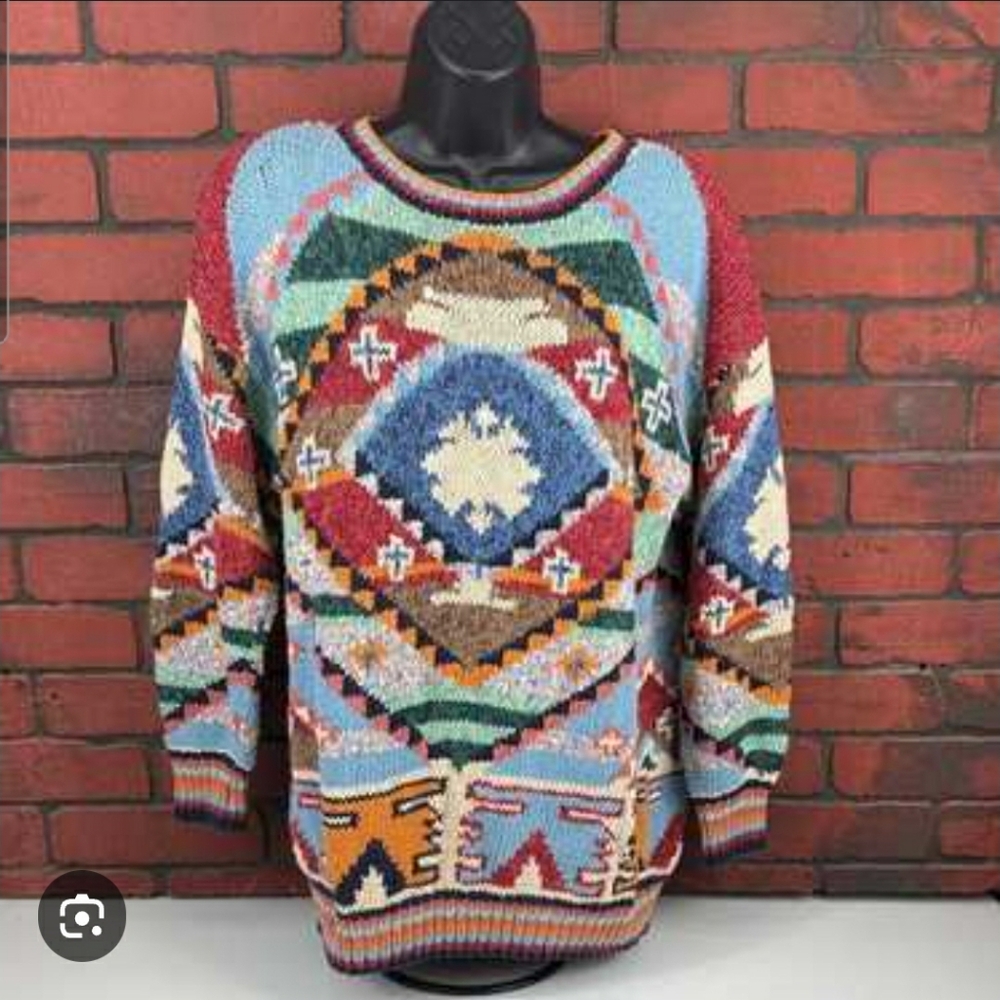 Vtg Best American Clothing Co aztec tribal southwestern sweater M